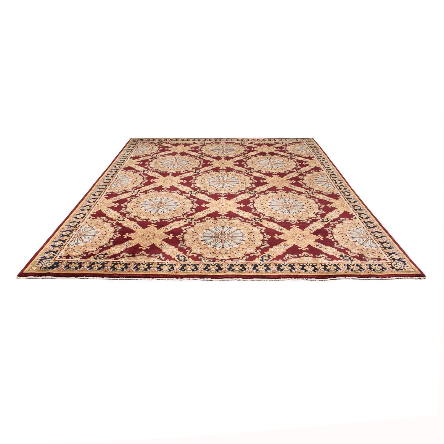 Tapis oriental - Keshan - Indus - 307 x 244 cm - rouge foncé