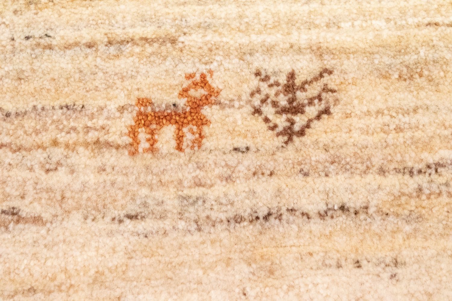 Tapis Gabbeh - Persan - 155 x 100 cm - beige
