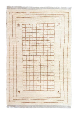 Tapis Gabbeh - Persan - 145 x 100 cm - beige