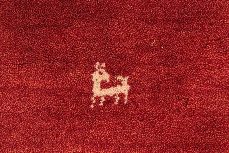 Tapis Gabbeh - Persan - 144 x 79 cm - rouge