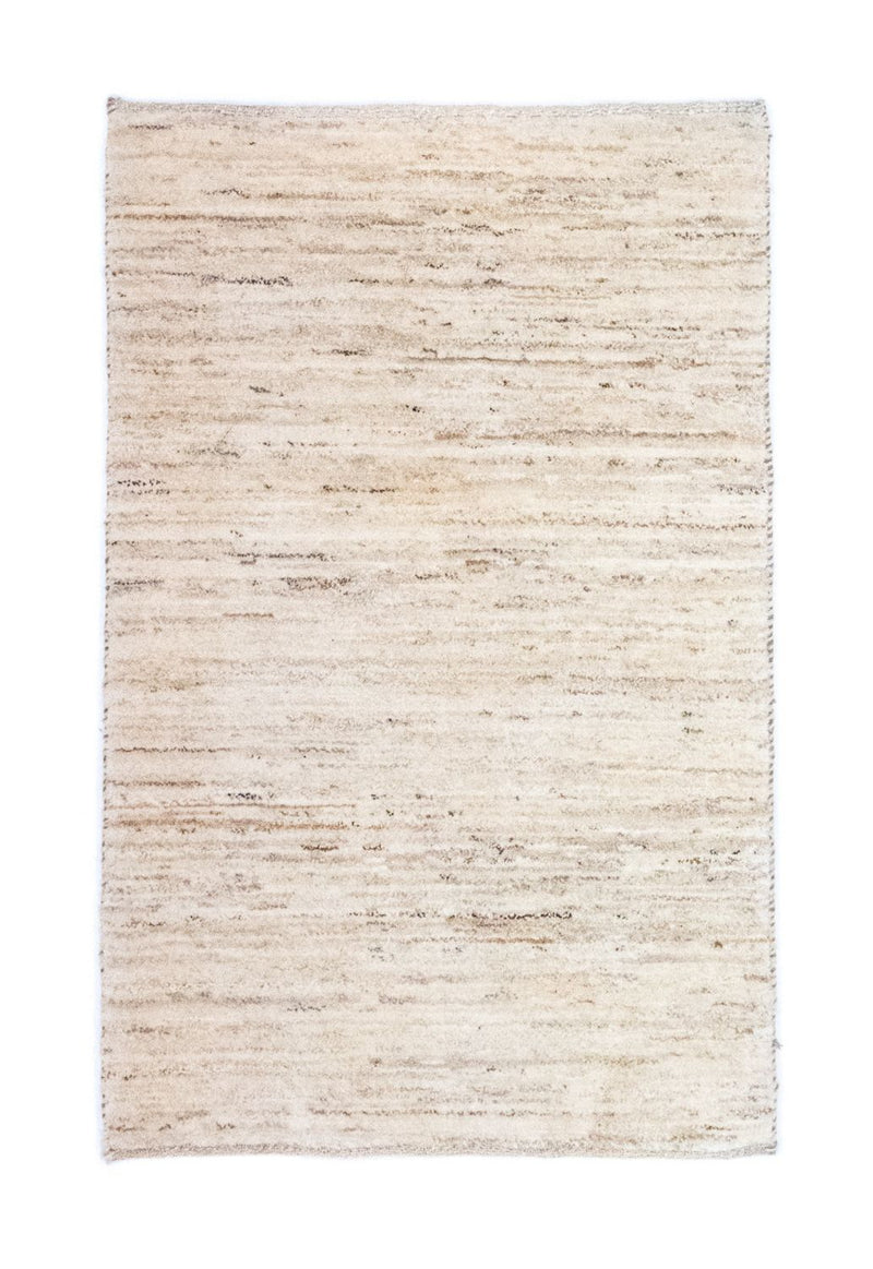 Tapis Gabbeh - Persan - 132 x 83 cm - blanc naturel