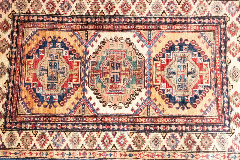 Tapis Ziegler - Kazak - 123 x 82 cm - bleu