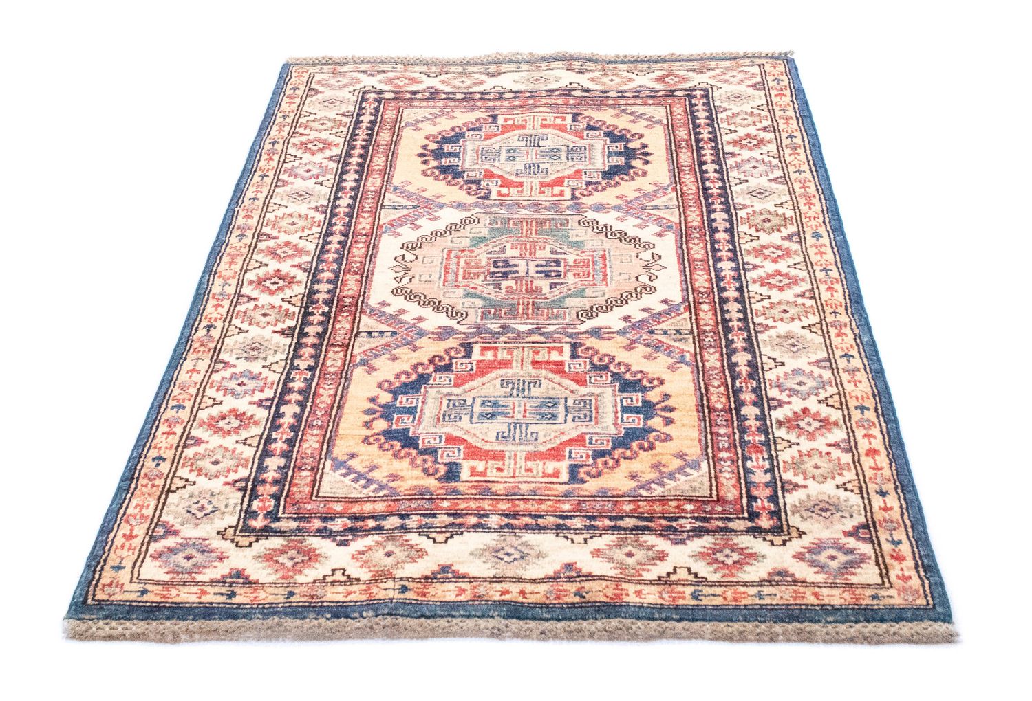 Tapis Ziegler - Kazak - 123 x 82 cm - bleu