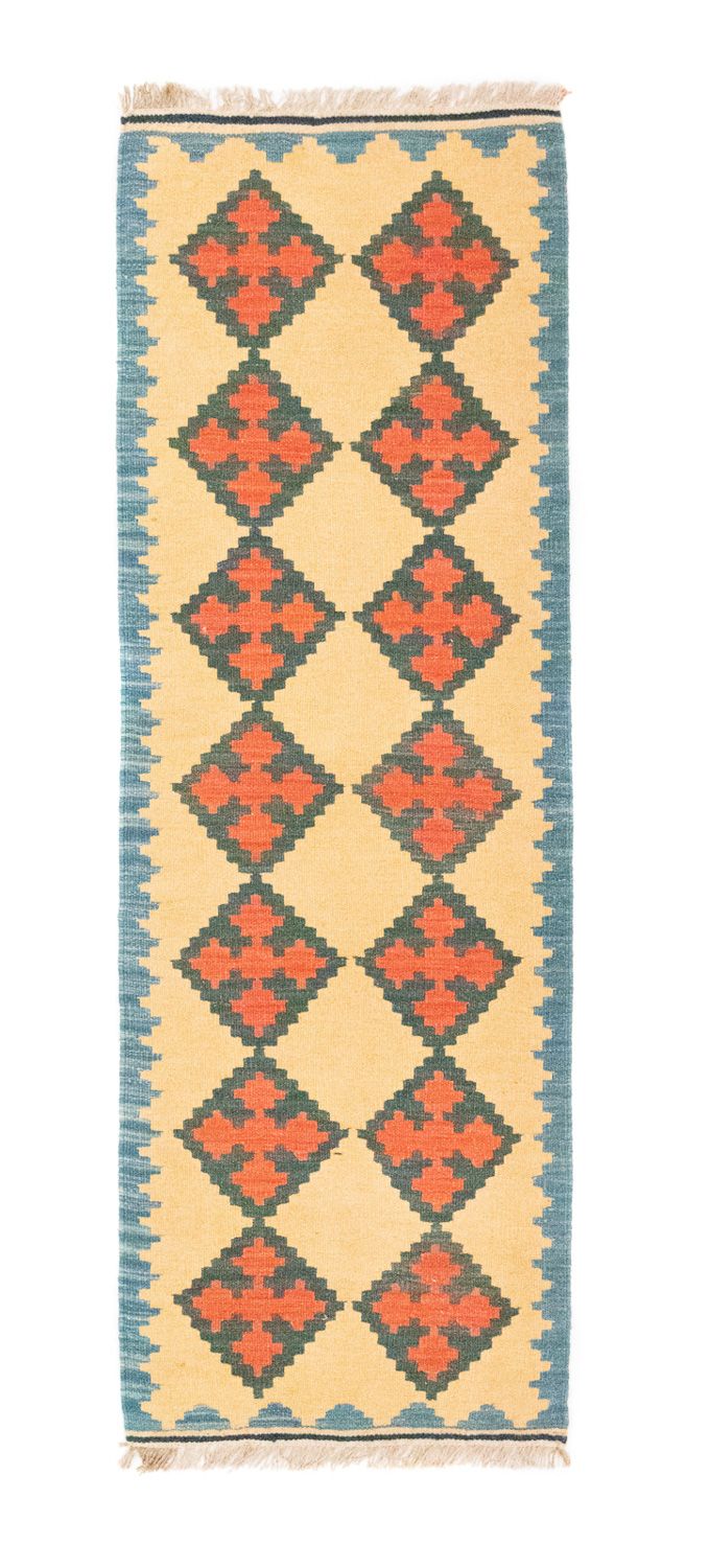 Tapis de couloir Tapis Kelim - Oriental - 200 x 60 cm - beige