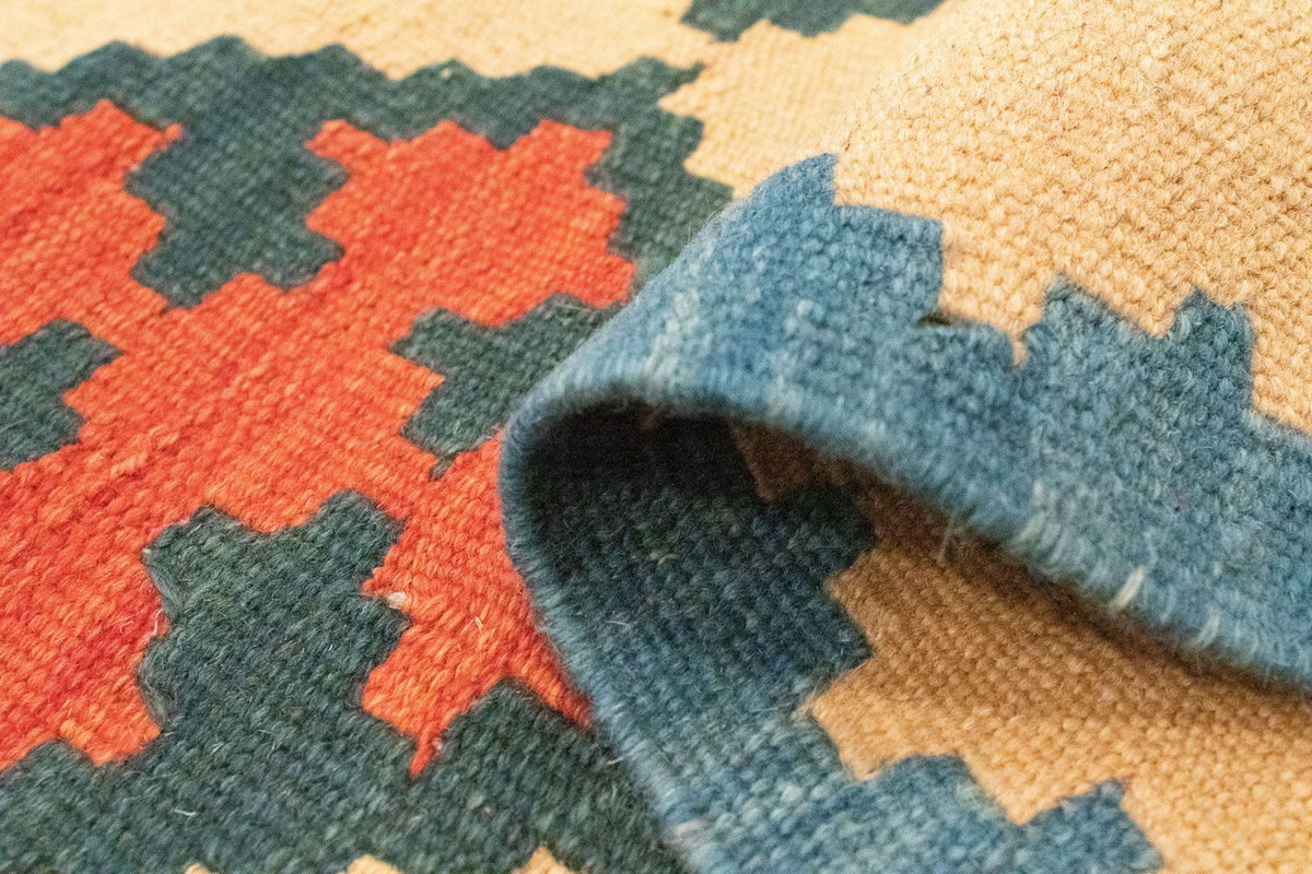 Tapis de couloir Tapis Kelim - Oriental - 200 x 60 cm - beige