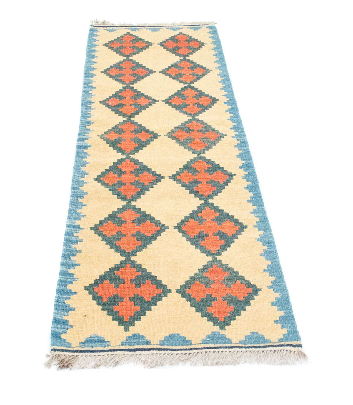 Tapis de couloir Tapis Kelim - Oriental - 200 x 60 cm - beige