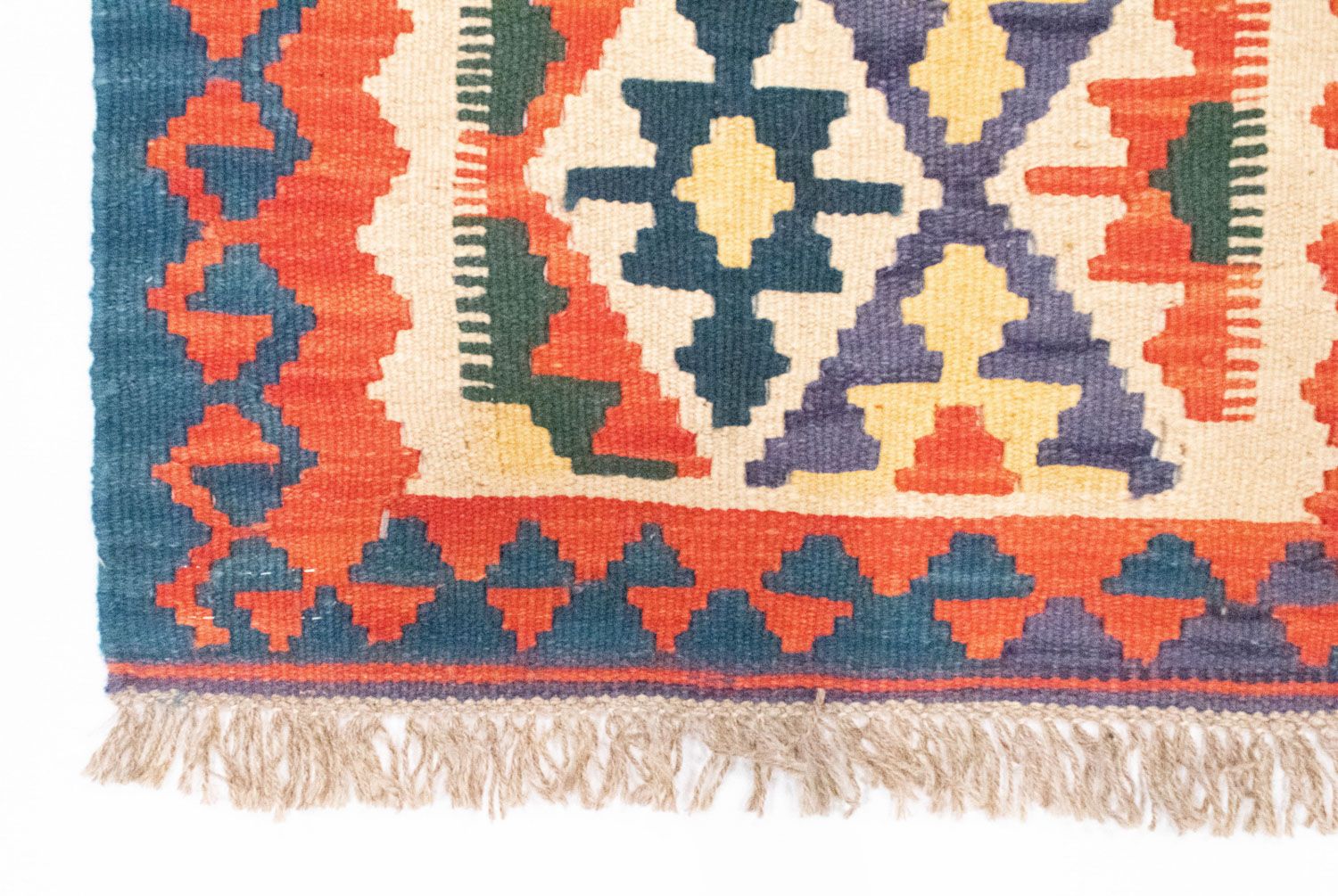 Tapis de couloir Tapis Kelim - Oriental - 207 x 60 cm - orange