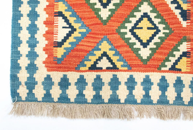 Tapis de couloir Tapis Kelim - Oriental - 202 x 70 cm - orange