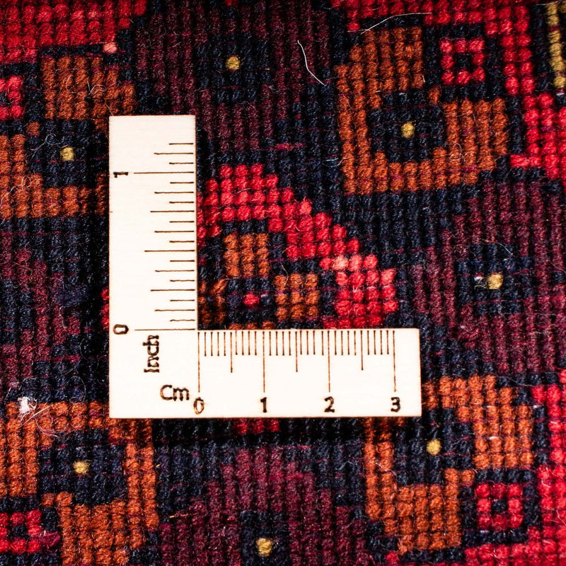 Tapis afghan - Kunduz - 203 x 102 cm - rouge foncé