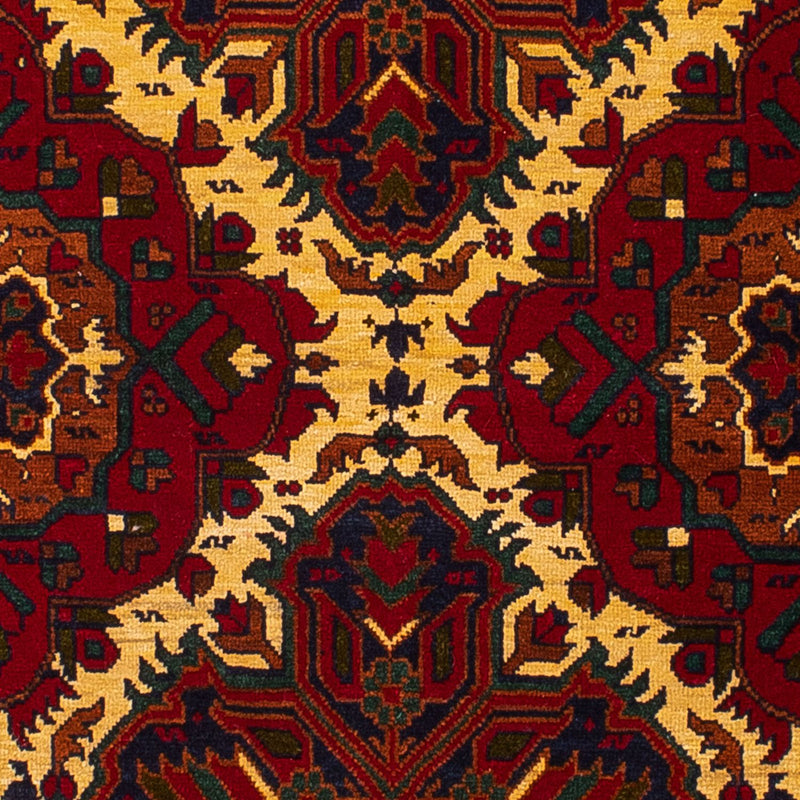 Tapis afghan - 145 x 93 cm - rouge foncé