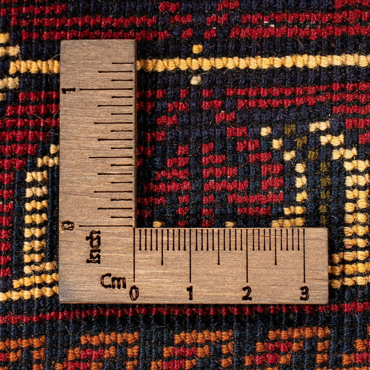 Tapis afghan - 145 x 93 cm - rouge foncé