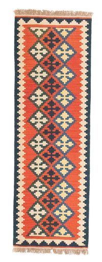 Tapis de couloir Tapis Kelim - Oriental - 195 x 63 cm - orange