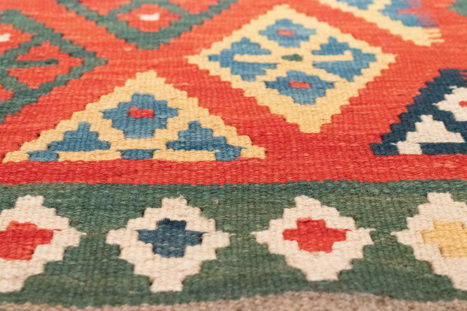 Tapis de couloir Tapis Kelim - Oriental - 202 x 61 cm - orange