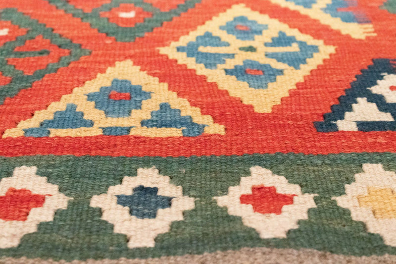 Tapis de couloir Tapis Kelim - Oriental - 202 x 61 cm - orange