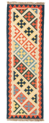 Tapis de couloir Tapis Kelim - Oriental - 203 x 65 cm - beige