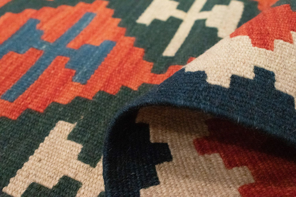 Tapis de couloir Tapis Kelim - Oriental - 197 x 62 cm - orange