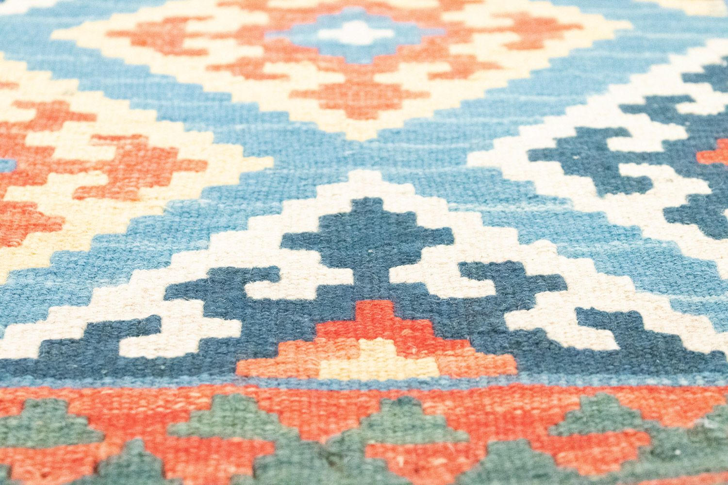 Tapis de couloir Tapis Kelim - Oriental - 203 x 64 cm - orange
