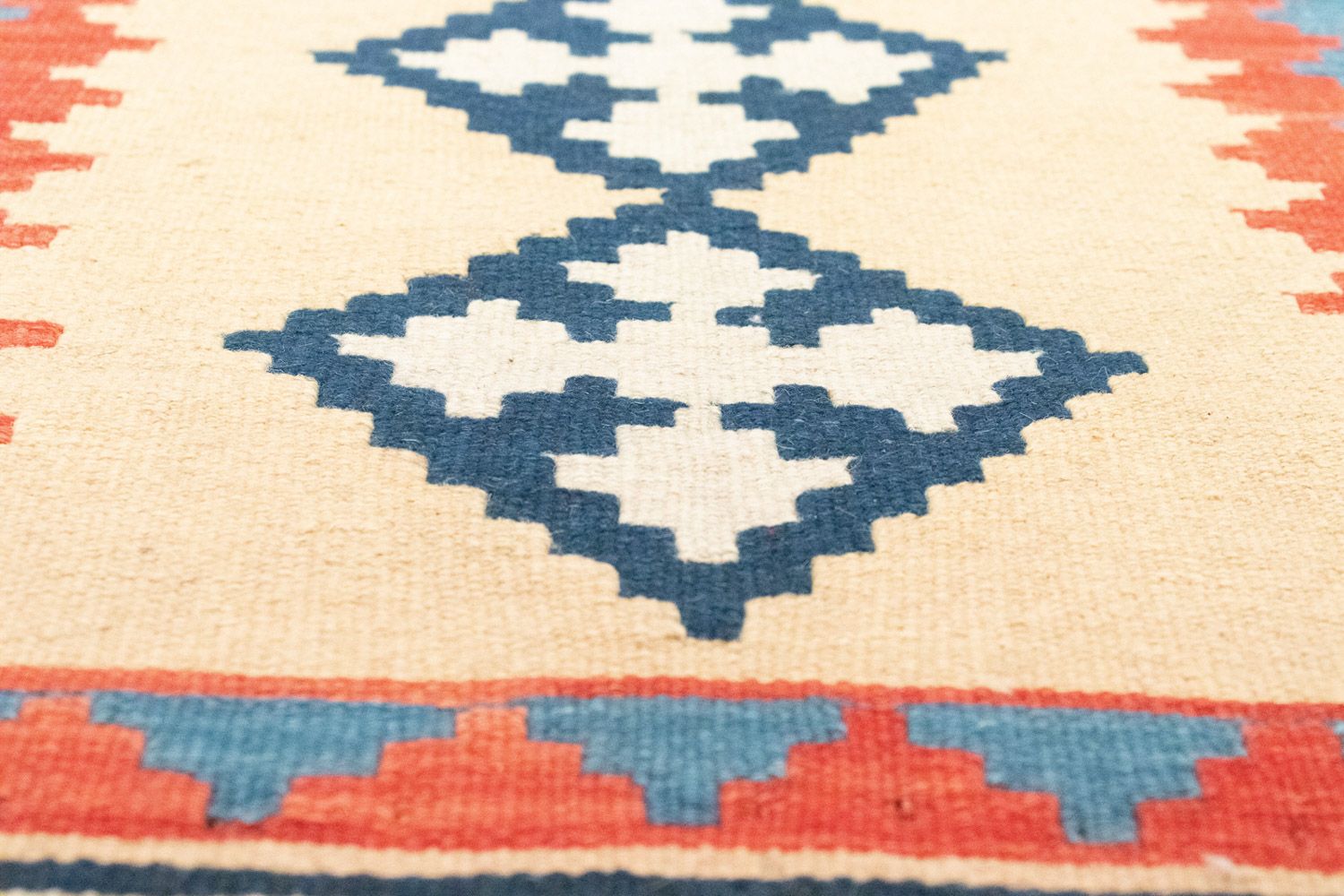 Tapis de couloir Tapis Kelim - Oriental - 205 x 60 cm - beige