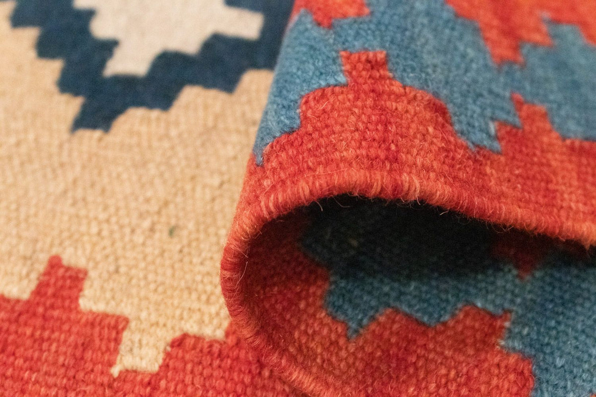 Tapis de couloir Tapis Kelim - Oriental - 205 x 60 cm - beige