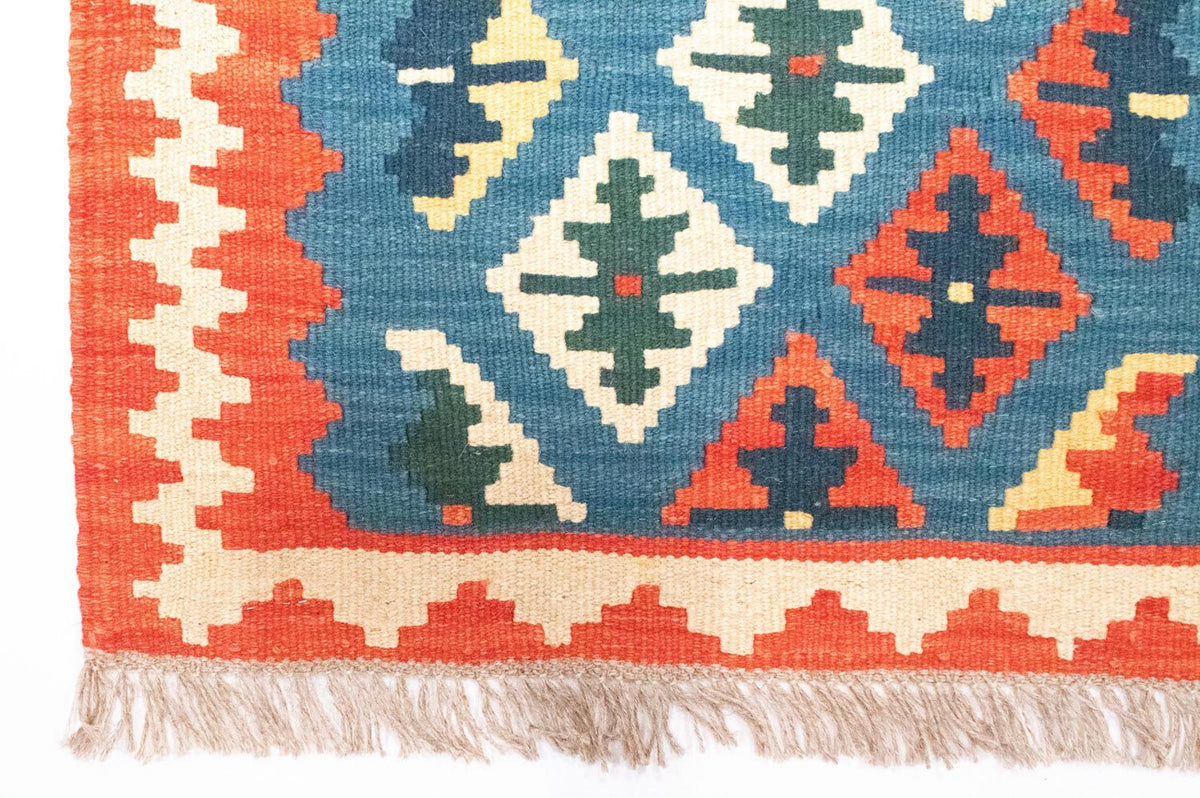 Tapis de couloir Tapis Kelim - Oriental - 198 x 64 cm - bleu