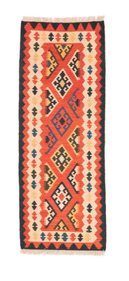 Tapis de couloir Tapis Kelim - Oriental - 200 x 63 cm - orange