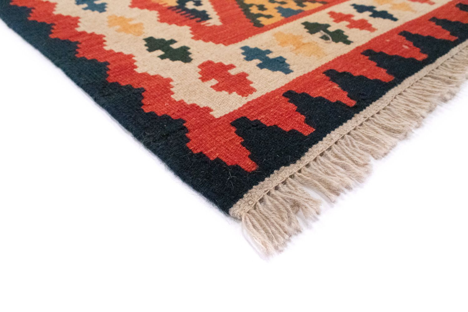 Tapis de couloir Tapis Kelim - Oriental - 200 x 63 cm - orange