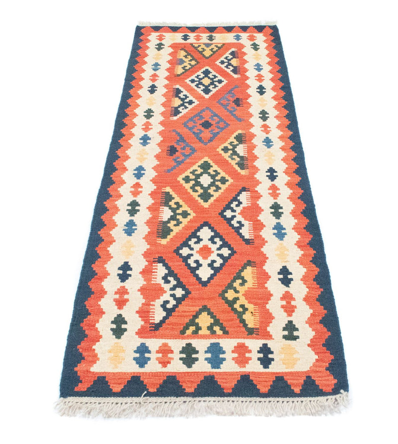 Tapis de couloir Tapis Kelim - Oriental - 200 x 63 cm - orange