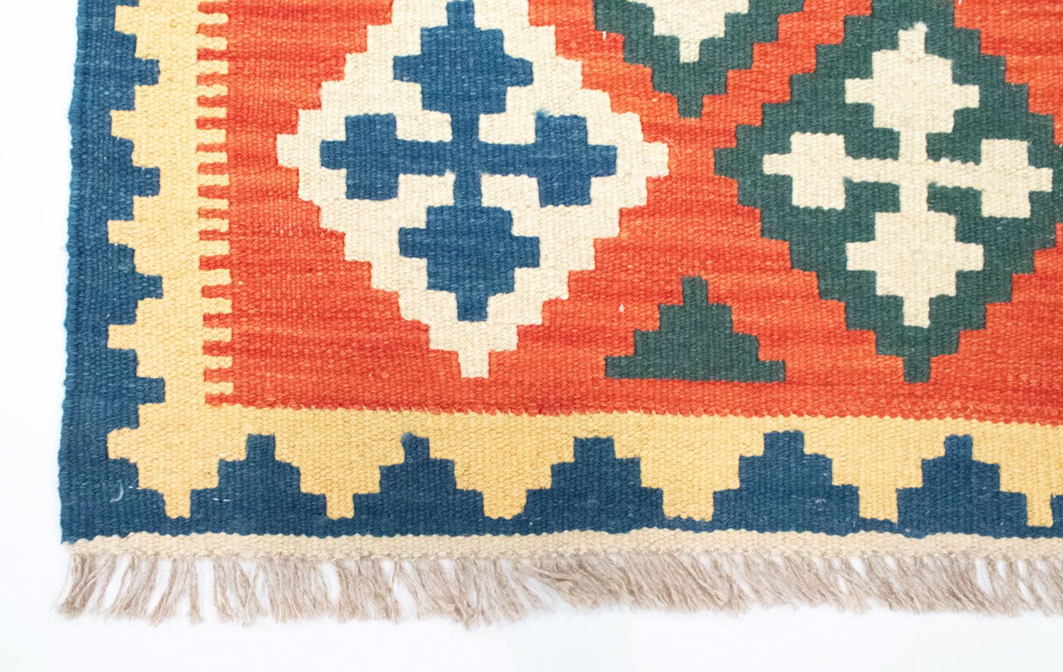 Tapis de couloir Tapis Kelim - Oriental - 200 x 70 cm - orange