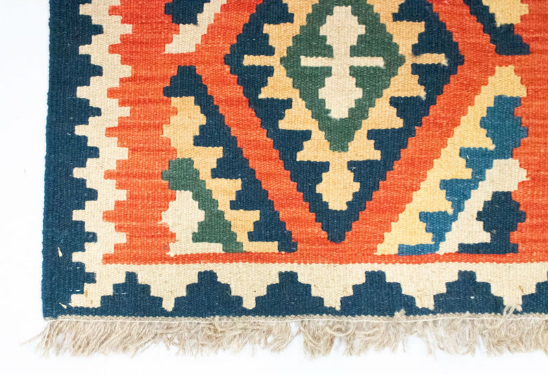 Tapis de couloir Tapis Kelim - Oriental - 204 x 60 cm - orange