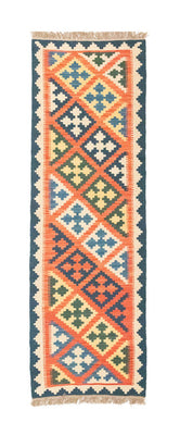 Tapis de couloir Tapis Kelim - Oriental - 206 x 61 cm - orange