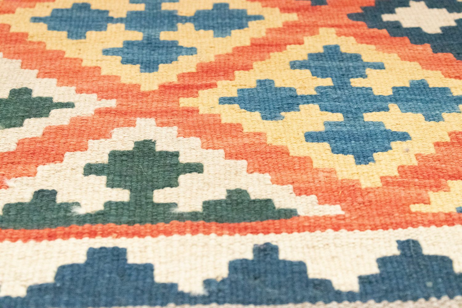 Tapis de couloir Tapis Kelim - Oriental - 206 x 61 cm - orange