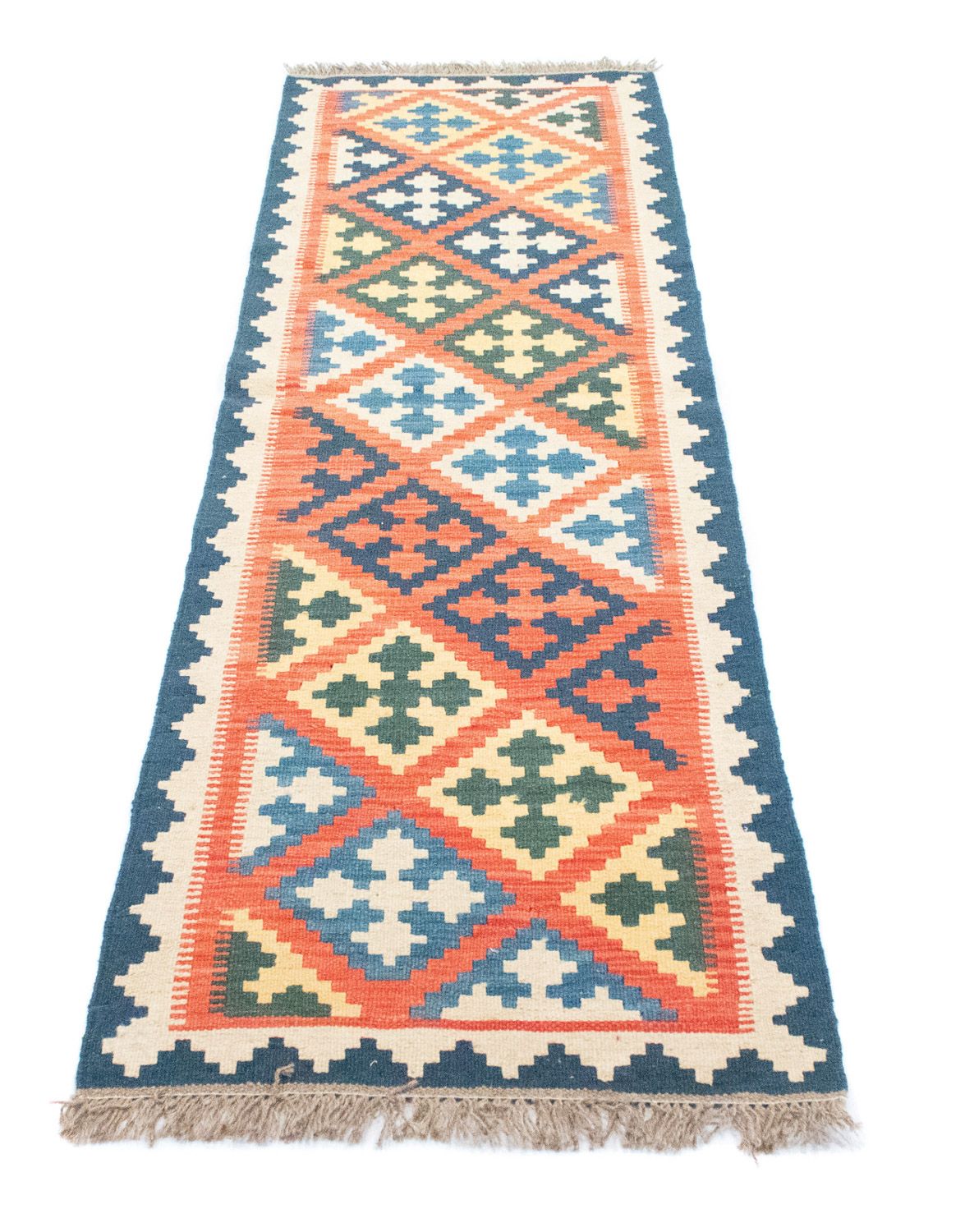 Tapis de couloir Tapis Kelim - Oriental - 206 x 61 cm - orange