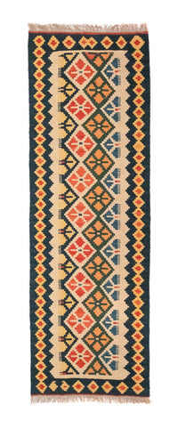 Tapis de couloir Tapis Kelim - Oriental - 207 x 65 cm - beige