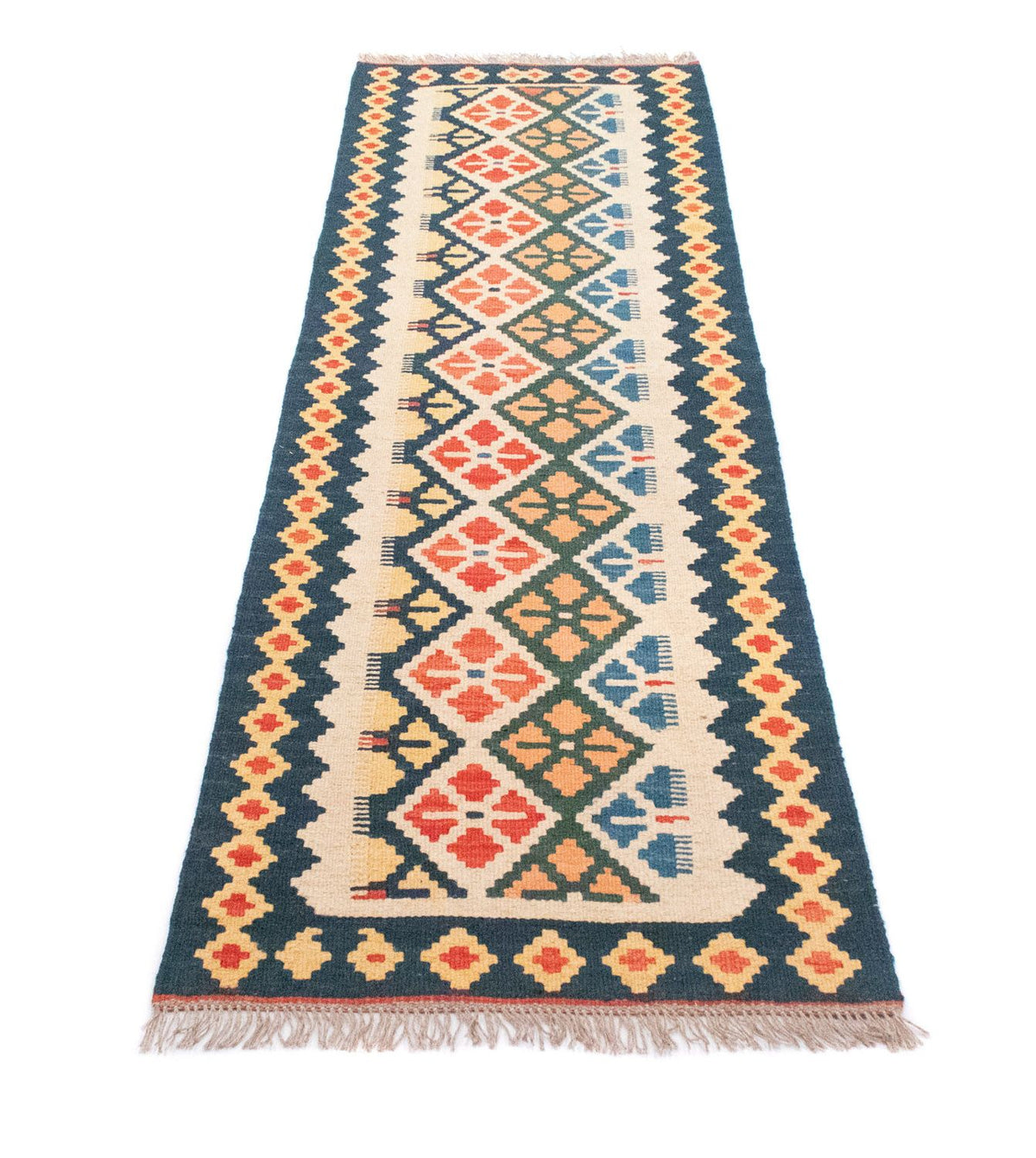 Tapis de couloir Tapis Kelim - Oriental - 207 x 65 cm - beige