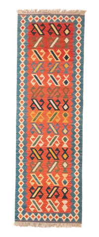 Tapis de couloir Tapis Kelim - Oriental - 203 x 65 cm - orange