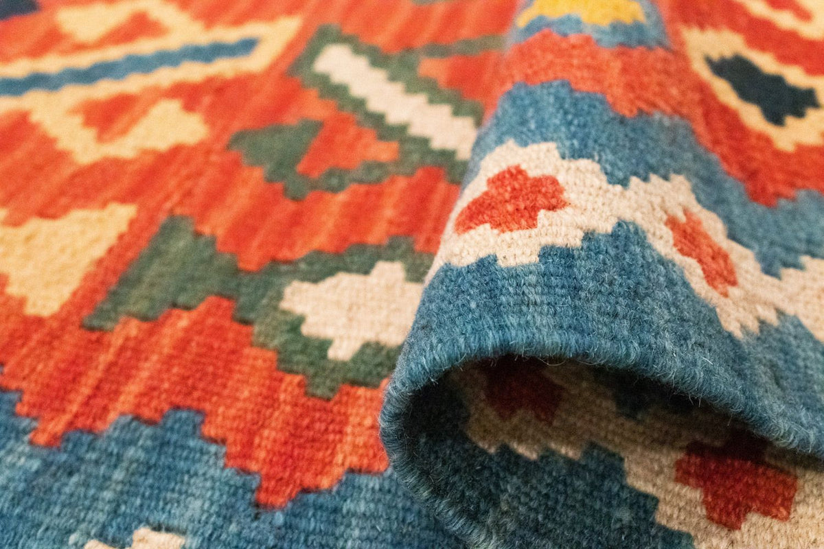 Tapis de couloir Tapis Kelim - Oriental - 203 x 65 cm - orange