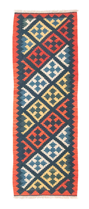 Tapis de couloir Tapis Kelim - Oriental - 204 x 70 cm - bleu