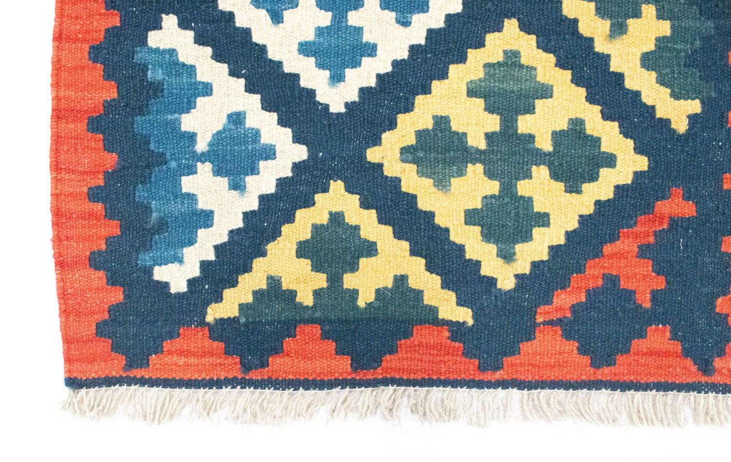 Tapis de couloir Tapis Kelim - Oriental - 204 x 70 cm - bleu