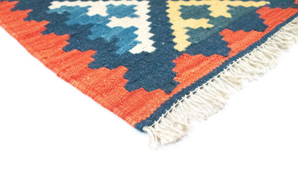 Tapis de couloir Tapis Kelim - Oriental - 204 x 70 cm - bleu