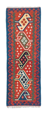 Tapis de couloir Tapis Kelim - Oriental - 194 x 64 cm - orange