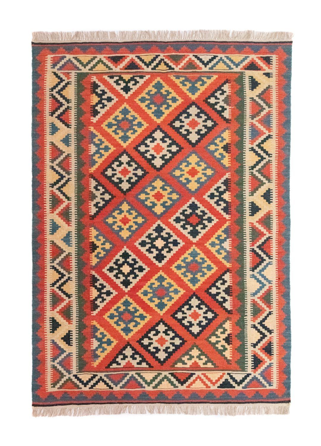 Tapis Kelim - Oriental - 212 x 148 cm - orange