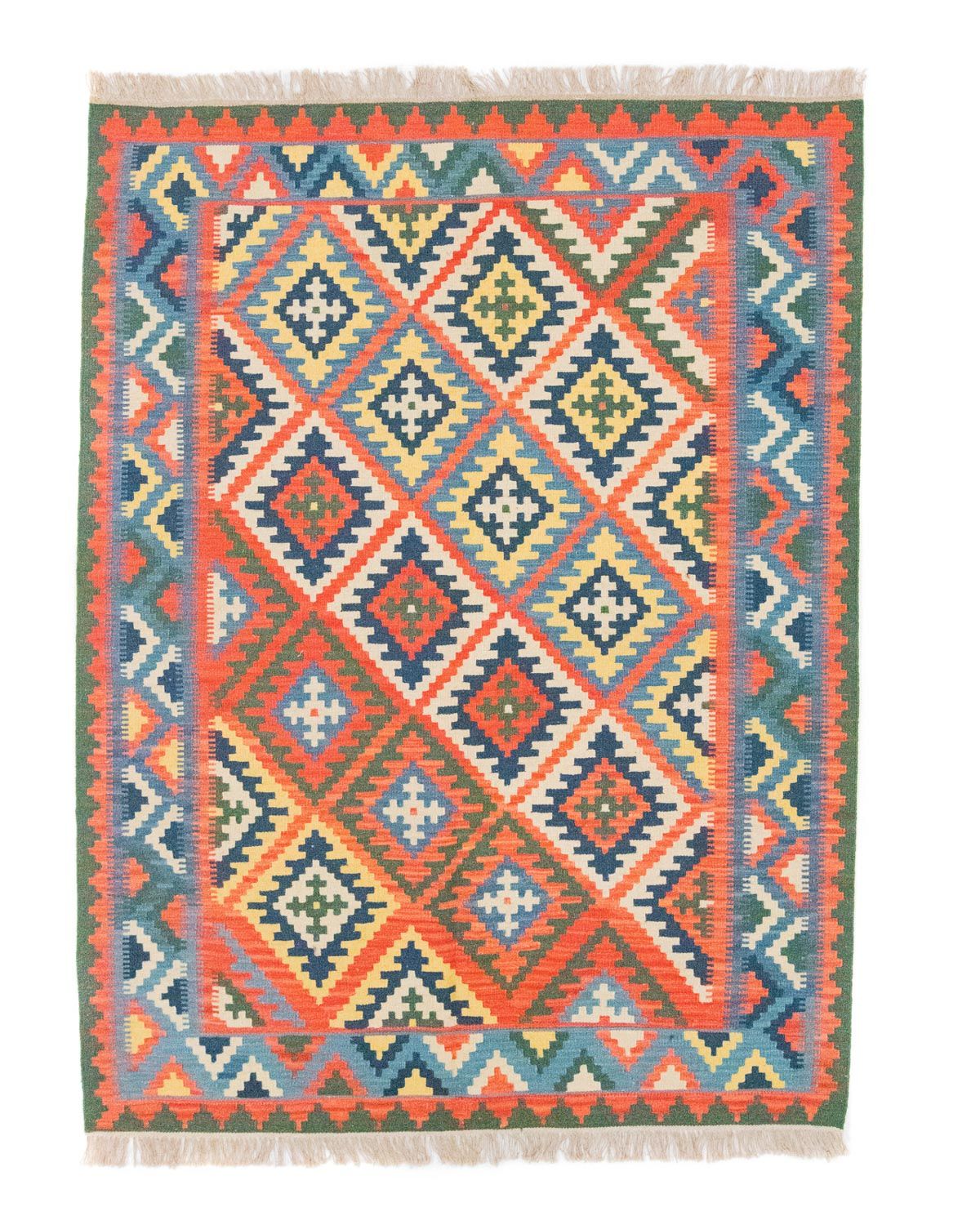 Tapis Kelim - Oriental - 196 x 150 cm - orange