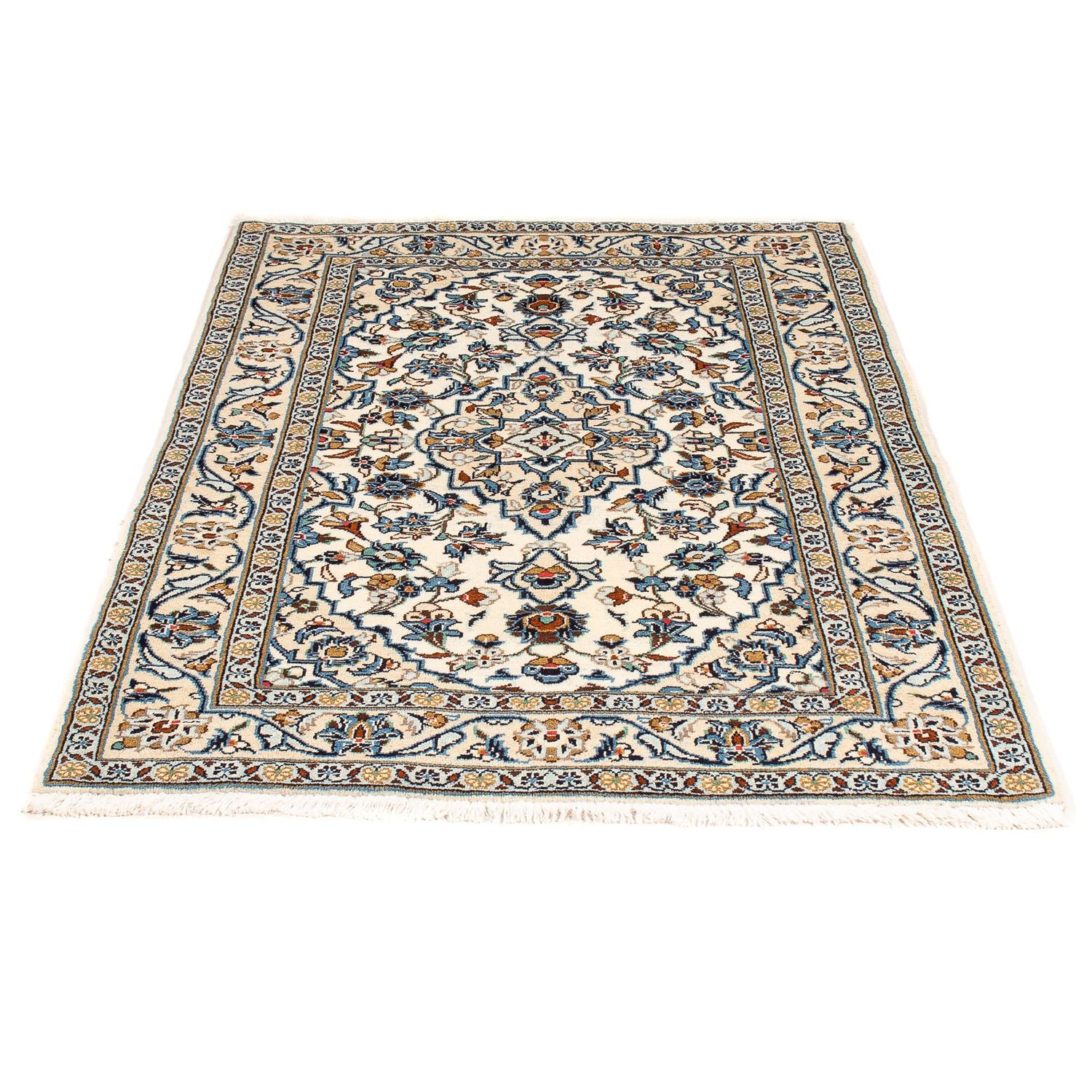 Tapis persan - Keshan - 152 x 100 cm - beige