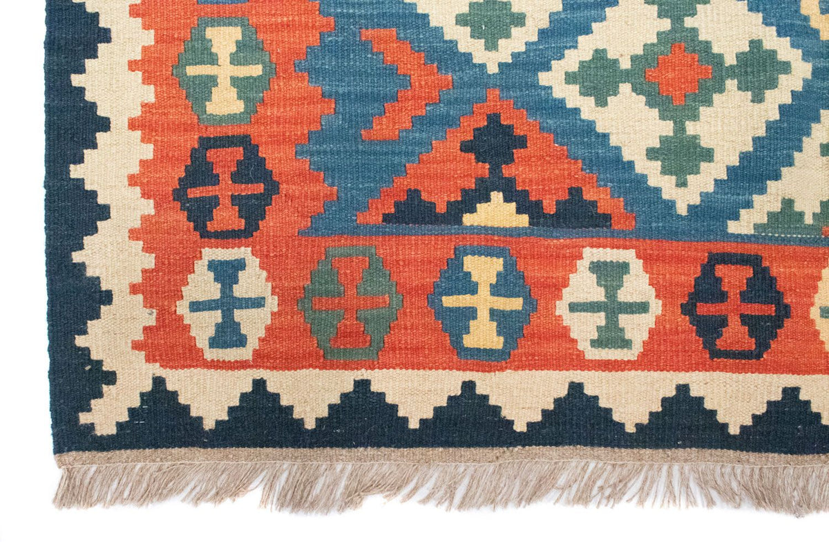 Tapis Kelim - Oriental - 200 x 155 cm - bleu