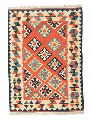 Tapis Kelim - Oriental - 203 x 143 cm - orange