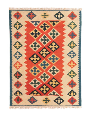 Tapis Kelim - Oriental - 200 x 148 cm - orange