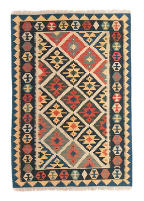 Tapis Kelim - Oriental - 187 x 126 cm - bleu