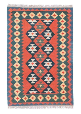Tapis Kelim - Oriental - 184 x 120 cm - orange