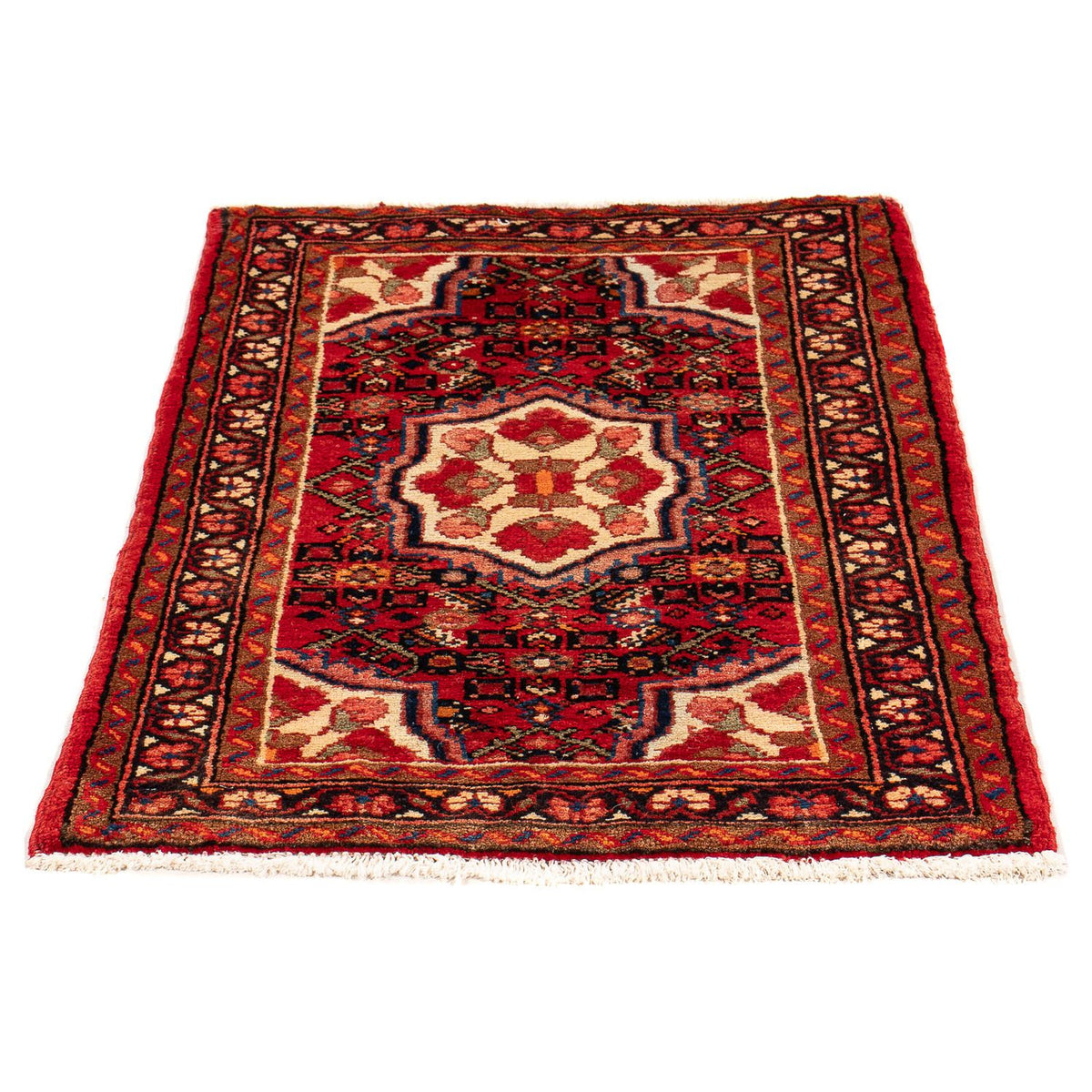 Tapis persan - Nomadic - 98 x 64 cm - rouge foncé