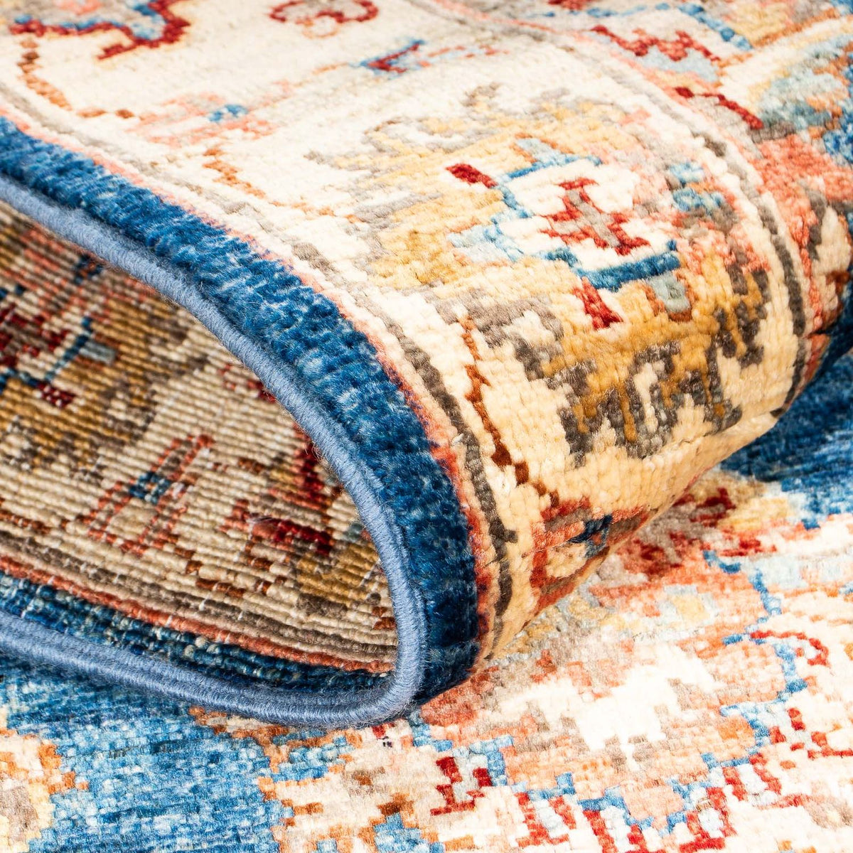 Tapis de couloir Tapis Ziegler - 186 x 63 cm - bleu foncé